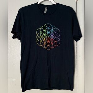 Coldplay A Head Full of Dreams World Tour 2017 2-Sided T-Shirt M